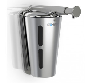 Dosificador jabón mural 300ml inox brillante