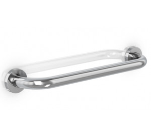 Barra recta, tubo de 25 mm, 350 mm, inox satinado